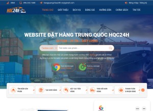 How hangquangchau24h.vn looks like on a tablet such as an iPad.