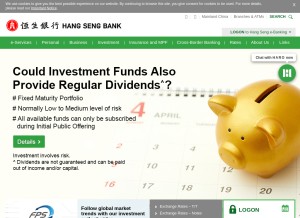 How hangseng.com looks like on a tablet such as an iPad.