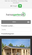 How hansagarten24.de looks like on a mobile device such as an iPhone.