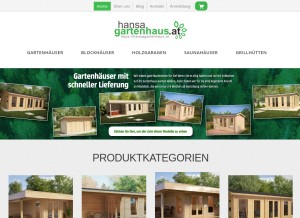 How hansagartenhaus.at looks like on a tablet such as an iPad.