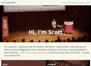How hanselman.com looks like on a tablet such as an iPad.