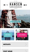 How hansensurf.com looks like on a mobile device such as an iPhone.