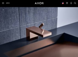 How hansgrohe-usa.com looks like on a tablet such as an iPad.