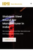 How hansmetalindia.com looks like on a mobile device such as an iPhone.