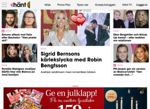 How hant.se looks like on a tablet such as an iPad.