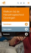 How hanze.nl looks like on a mobile device such as an iPhone.