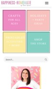 How happinessishomemade.net looks like on a mobile device such as an iPhone.