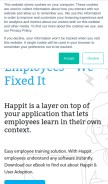 How happit.com looks like on a mobile device such as an iPhone.