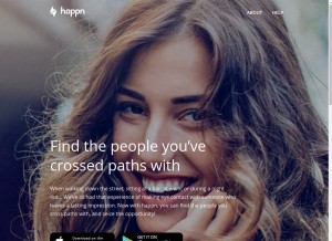 How happn.com looks like on a tablet such as an iPad.