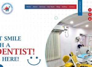 How happydentalhealthcare.com looks like on a tablet such as an iPad.