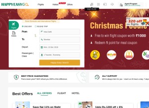 How happyeasygo.com looks like on a tablet such as an iPad.