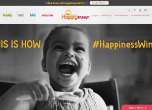 How happyfamilyorganics.com looks like on a tablet such as an iPad.