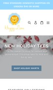 How happylionclothing.com looks like on a mobile device such as an iPhone.