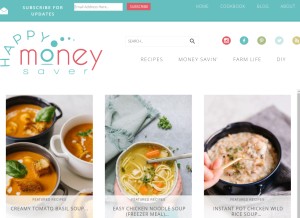How happymoneysaver.com looks like on a tablet such as an iPad.