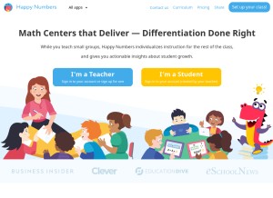 How happynumbers.com looks like on a tablet such as an iPad.