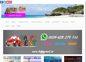 How happytourstravel.es looks like on a tablet such as an iPad.