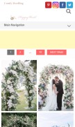 How happywedd.com looks like on a mobile device such as an iPhone.