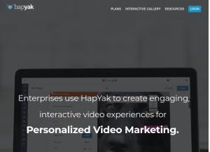 How hapyak.com looks like on a tablet such as an iPad.