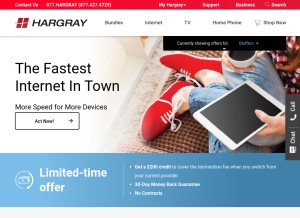 How hargray.com looks like on a tablet such as an iPad.
