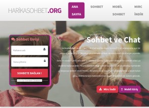 How harikasohbet.org looks like on a tablet such as an iPad.