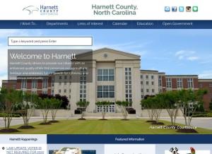 How harnett.org looks like on a tablet such as an iPad.