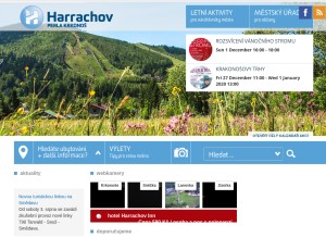 How harrachov.cz looks like on a tablet such as an iPad.