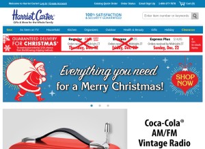 How harrietcarter.com looks like on a tablet such as an iPad.