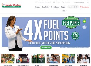 How harristeeter.com looks like on a tablet such as an iPad.