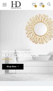 How harrowdecor.co.uk looks like on a mobile device such as an iPhone.