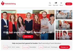 How hartstichting.nl looks like on a tablet such as an iPad.