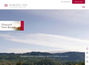 How harvestinn.com looks like on a tablet such as an iPad.