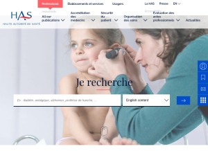 How has-sante.fr looks like on a tablet such as an iPad.