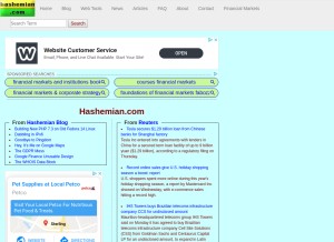 How hashemian.com looks like on a tablet such as an iPad.
