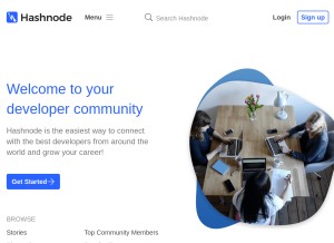 How hashnode.com looks like on a tablet such as an iPad.