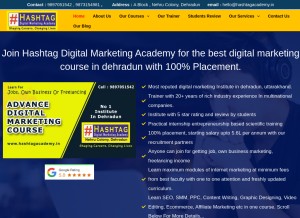 How hashtagdigitalmarketing.in looks like on a tablet such as an iPad.