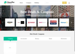 How hasoffer.com looks like on a tablet such as an iPad.