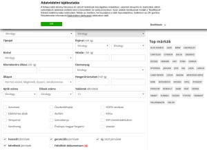 How hasznaltauto.hu looks like on a tablet such as an iPad.
