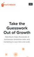 How hatchbuck.com looks like on a mobile device such as an iPhone.