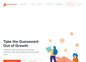 How hatchbuck.com looks like on a tablet such as an iPad.