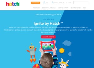 How hatchearlychildhood.com looks like on a tablet such as an iPad.