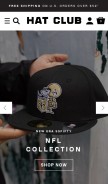 How hatclub.com looks like on a mobile device such as an iPhone.
