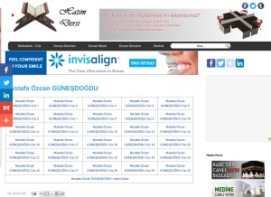 How hatimdersi.com looks like on a tablet such as an iPad.