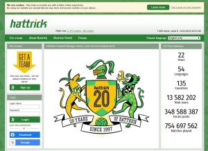 How hattrick.org looks like on a tablet such as an iPad.