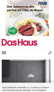 How haus.de looks like on a mobile device such as an iPhone.