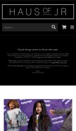 How hausofjr.com looks like on a mobile device such as an iPhone.