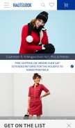 How hautelook.com looks like on a mobile device such as an iPhone.