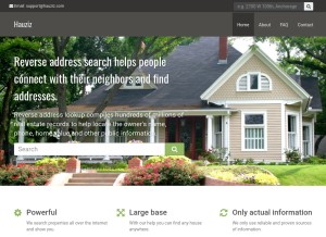 How hauziz.com looks like on a tablet such as an iPad.