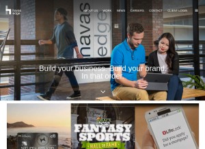 How havasedge.com looks like on a tablet such as an iPad.