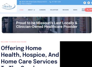 How havenhome.us looks like on a tablet such as an iPad.