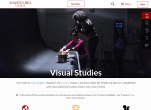 How haverford.edu looks like on a tablet such as an iPad.